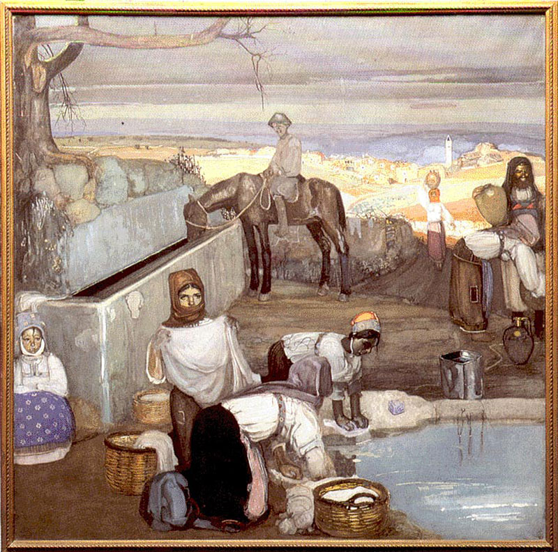All'abbeveratoio (Pinacoteca - Giuseppe Biasi - 1912)
